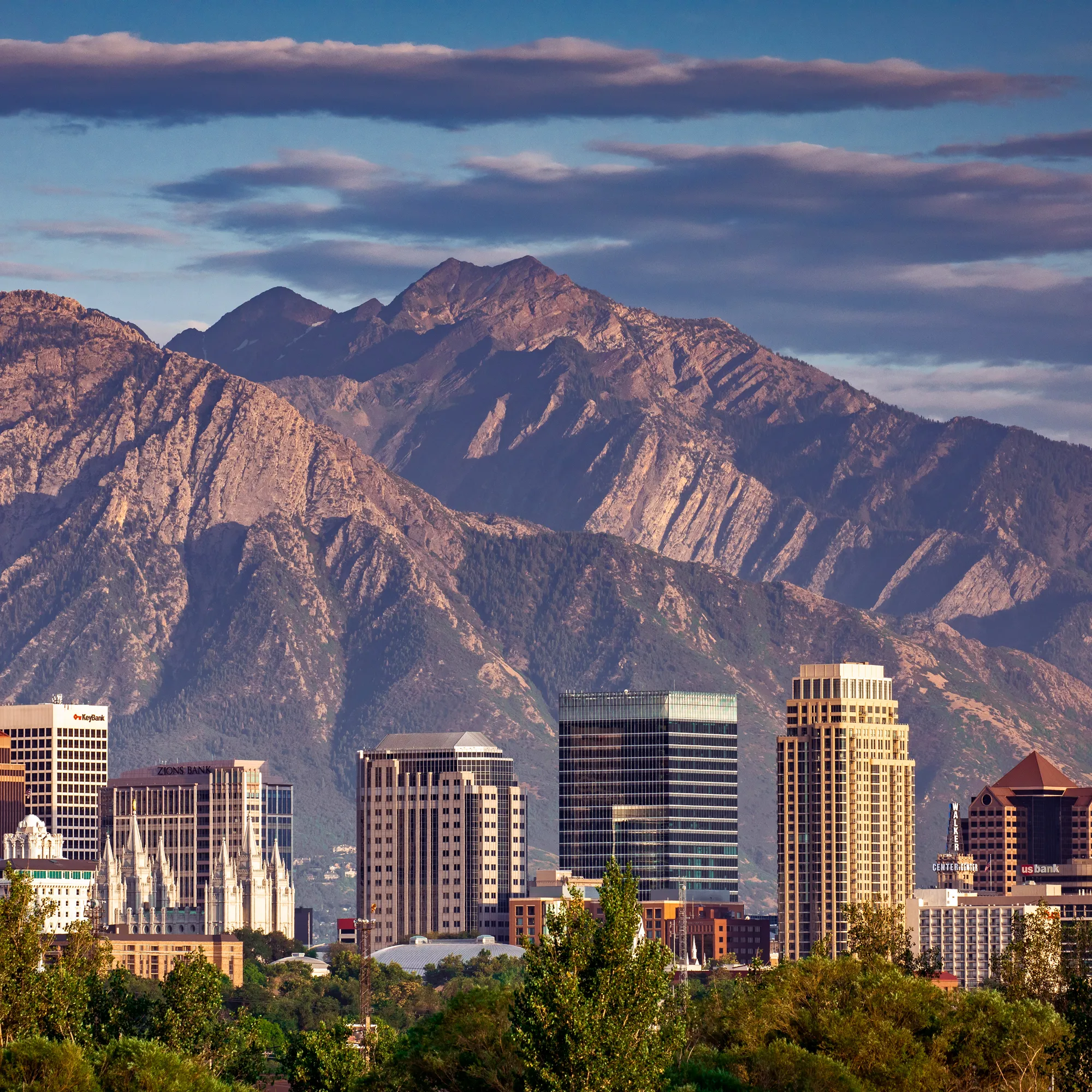 Salt Lake City neighborhood rooftops